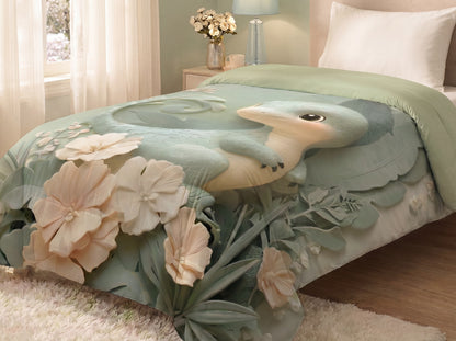 Pastel Dino Dream Comforter By Virasaah