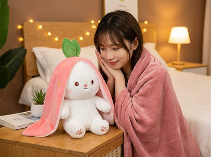 BerryBun 3 in 1 Kids Blanket, Pillow & Soft Toy (Pink)