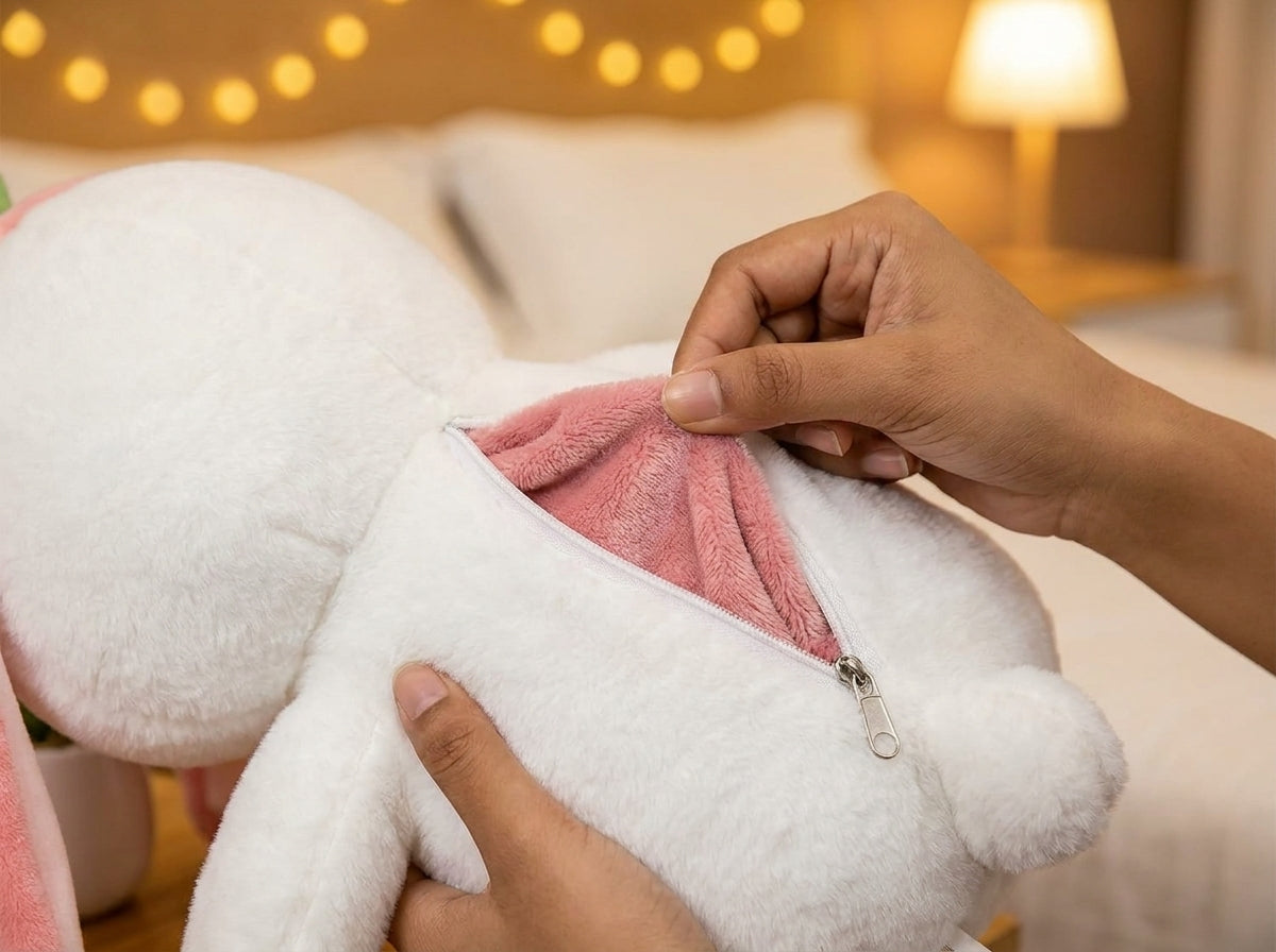 BerryBun 3 in 1 Kids Blanket, Pillow & Soft Toy (Pink)