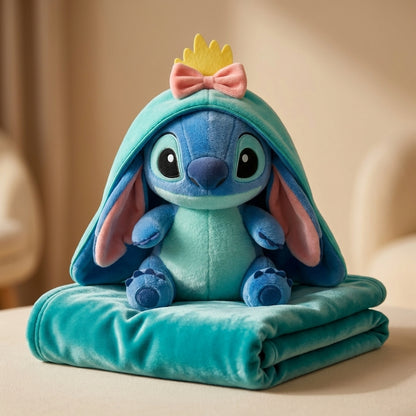 BunnyBlu 3 in 1 Kids Blanket, Pillow & Soft Toy (Aqua)