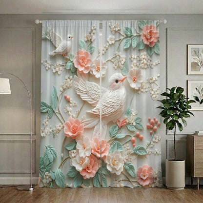 Dreamy Bird Home Curtains – Set of 2