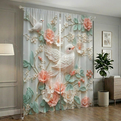 Dreamy Bird Home Curtains – Set of 2