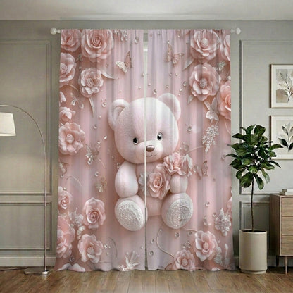 Baby Teddy Home Curtains – Set of 2
