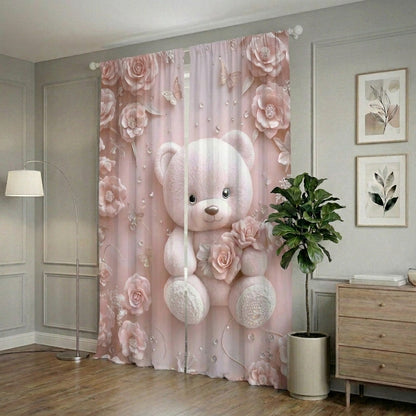 Baby Teddy Home Curtains – Set of 2