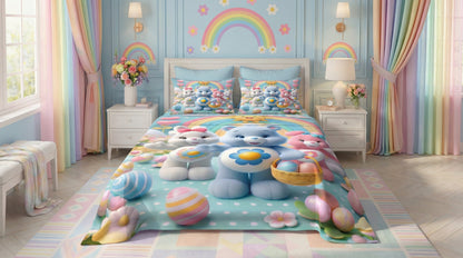 Fairy Tale Happy Bears 7D Bedsheet Set – Blue