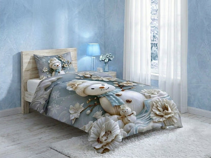 Snowy Bloom Comforter by Virasaah