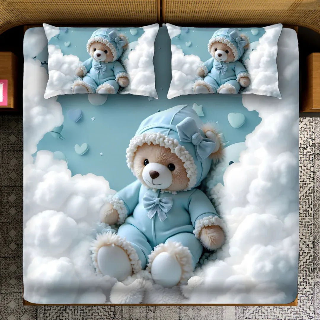 Fairy Tale SkyBuddy Double Bedsheet Set – Blue - VIRASAAH