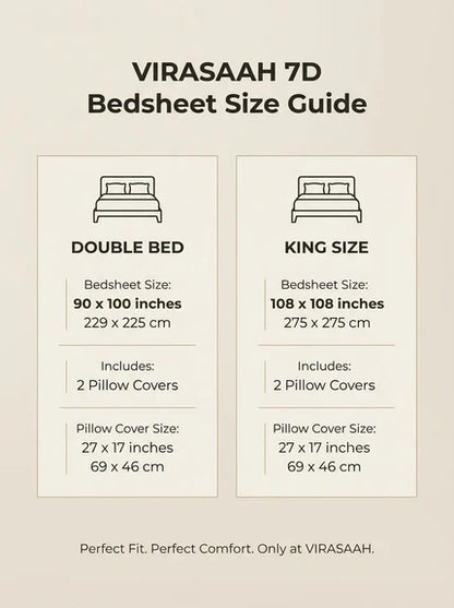 Royal Crimson Rose 7D Bedsheet Set - Ivory